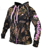 Sniper Ladies Reactor 3D Camo Fleece Hoody with Pink Print