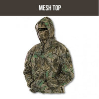 Sniper Mens 3D Camo Zip Mesh Hooded Top