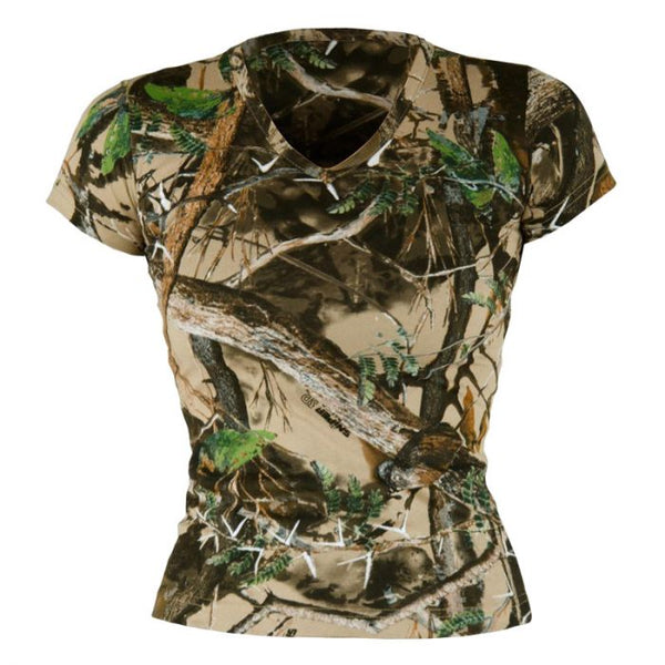 Sniper Ladies 3D Camo Short Sleeve T-Shirt