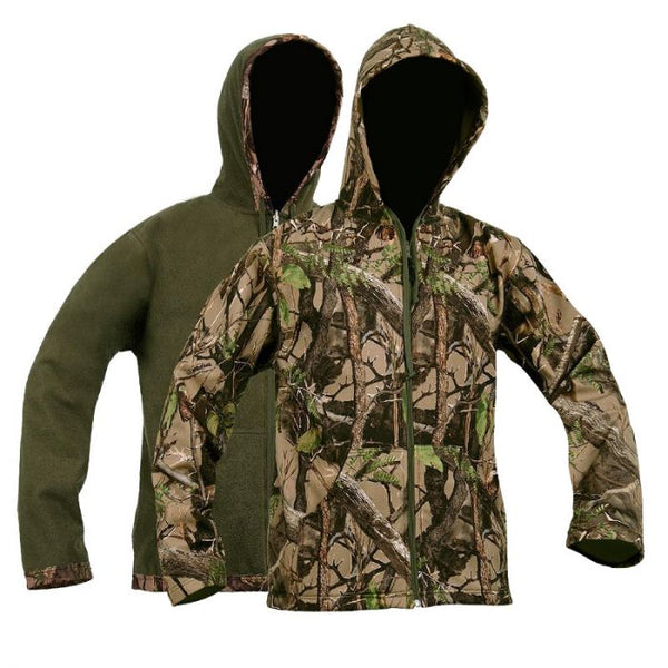 Sniper Man Olive Soft-Shell Omkeerbare Hoody Baadjie